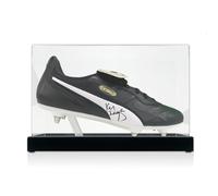 Exclusive Memorabilia Sir Kenny Dalglish Signed Football Boot. In Display Case