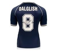 Exclusive Memorabilia Sir Kenny Dalglish Signed Scotland 1982 Football Shirt Blue