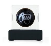 Exclusive Memorabilia Stephen Hendry Signed Black Snooker Ball. Display Case