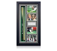 Exclusive Memorabilia Steve Davis And Dennis Taylor Signed Snooker Cue. Framed