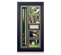 Exclusive Memorabilia Steve Davis And Jimmy White Signed Snooker Cue. Framed