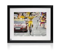 Exclusive Memorabilia Tadej Pogacar Signed Cycling Photo: Tour de France Winner. Framed