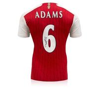 Exclusive Memorabilia Tony Adams Signed Arsenal 2023-24 Football Shirt Red