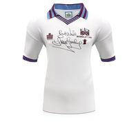 Exclusive Memorabilia Trevor Brooking Front Signed 1980 FA Cup Final Football Shirt White
