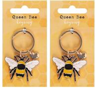 Exclusive Metal Queen Bee Design Enamel Keyring - 6.5cm x 4.5cm (1 Pc.) - Eye-catching Design - Perfect Accessory