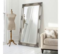 Exclusive Mirrors Calcott Full Length Leaner Wall Mirror Antique Silver - 172.5cm x 92cm - Silver