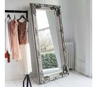 Exclusive Mirrors Cavill Full Length Leaner Wall Mirror Antique Silver - 173cm x 87cm - Silver