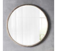Exclusive Mirrors Higgins Large Metal Round Wall Mirror Antique Champagne - 100cm - Silver