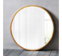 Exclusive Mirrors Higgins Metal Round Wall Mirror Antique Gold - 80cm - Gold