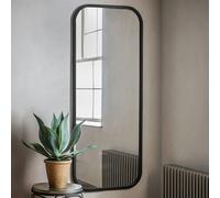 Exclusive Mirrors Logan Full Length Wall Mirror Black Metal - 156.5cm x 65.5cm - Champagne