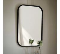 Exclusive Mirrors Logan Rectangle Wall Mirror Antique Black Metal - 95.5cm x 65.5cm - Champagne