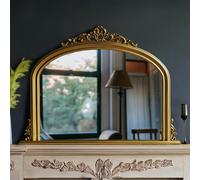 Exclusive Mirrors Reading Overmantle Mirror Gold H90cm x W122cm - Gold