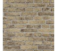 Exclusive New Realistic 3D Vintage Brick Effect Rustic Stone Grey Textured Wallpaper (Beige AL1037)