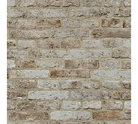 Exclusive New Realistic 3D Vintage Brick Effect Rustic Stone Grey Textured Wallpaper (Natural AL1039)