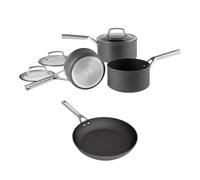 Exclusive Ninja 3-Piece Cookware Bundle: Saucepan Set & Frying Pan with ZEROSTICK - COOK3300UK