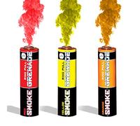 EXCLUSIVE ONLINE Pack of 3 Colour Ring Pull Smoke Grenades Weddings Events