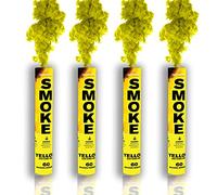 EXCLUSIVE ONLINE Pack of 4 Party Ring Pull Handheld Daytime Smoke for Paintball, Weddings, Photoshoots & Special Effects (Yellow)
