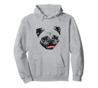 Exclusive Pug Artwork II Animal Face Pullover Hoodie