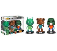 EXCLUSIVE STAR WARS CANTINA 3 PACK 3.75" POP VINYL FUNKO GREEDO WALRUS HAMMER