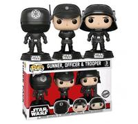 EXCLUSIVE STAR WARS DEATH STAR 3 PACK 3.75" POP VINYL FUNKO GUNNER OFFICER TROOP