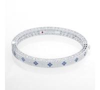Exclusive Venetian Princess 18ct White Gold Blue Sapphire & 0.11ct Diamond Bangle