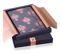 Exclusive Writing Journal for Women and Men - Handmade in Italy with Ivory Paper - Travel Diary Notebook for Daily Notes, Dreams or Planning - Perfect for a Traveler, Writer, Musician(ROSE) (BAROQUE