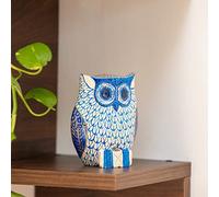 ExclusiveLane 'The Staring Owl' Wooden Hand-Painted Decorative Showpieces for Home Décor Items Show Pieces & Showcase Items for Home Decoration (1 Piece)