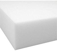 Exclusively Designed by Brit Cotton White Extra Firm Upholstery Foam Cut to Size-High Density Foam for Sofa, Cushions & Padding-Foam for chair Pad Replacement (2 Inch Thick - White Firm, 18 x 18 Inch)