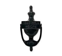 Exclusively Irish Claddagh Door Knocker for Front Door Cead Mile Failte Brass Knocker 8" Welcome Gift Ireland Home Décor (Black Brass)