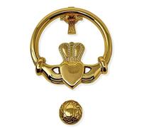 Exclusively Irish Claddagh Door Knocker House Accessory Polished Brass Housewarming Gift