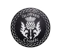 Exclusively Irish Thistle Irish Round-Shaped Celtic Wall Hang Housewarming Decoration (Black Matt)