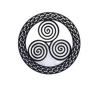 Exclusively Irish Triskelion Round-Shaped Irish Wall Hang Celtic Housewarming Decoration (Black Matt)