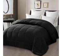 Exclusivo Mezcla 7.5 Tog King Size Coverless Duvet, Lightweight Soft Quilt | 220x240 cm, Soft Pre-washed Microfiber, Breathable All Seasons Down Alternative Comforter, Machine Washable, Black