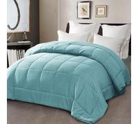 Exclusivo Mezcla 7.5 Tog Single Size Down Alternative Duvet Quilted Duvet for All Seasons - Breathable, Lightweight and Machine Washable (135x200CM, Teal Green)