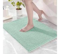 Exclusivo Mezcla Chenille Bath Mat 50 x 80 cm, Extra Soft Non-Slip Absorbent Bathroom Mat, Machine Washable Quick Dry Bath Rugs for Bathroom Floor, Shower, Home Decor, Sage Green