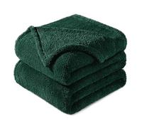 Exclusivo Mezcla Double Size Flannel Fleece Blanket, Super Soft Velvet Plush Blanket for Bed, Fuzzy Cozy and Warm for All Seasons, 150x200 CM, Forest Green