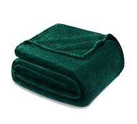 Exclusivo Mezcla Fleece Blanket Double Size for Bed, Super Soft and Warm, All Season Use, Cozy, Plush, Lightweight, 150x200 CM, Forest Green