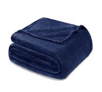Exclusivo Mezcla Fleece Blanket Double Size for Bed, Super Soft and Warm, All Season Use, Cozy, Plush, Lightweight, 230x168 CM, Navy Blue
