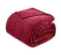 Exclusivo Mezcla Fleece Blanket for Sofa Bed, Double Size, Deep Red