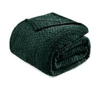 Exclusivo Mezcla Fleece Blanket for Sofa Bed, Double Size, Forest Green