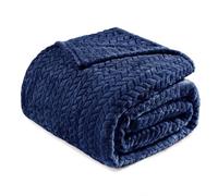 Exclusivo Mezcla Fleece Blanket for Sofa Bed, Double Size, Navy Blue