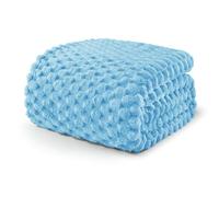 Exclusivo Mezcla Fleece Double Size Blanket for Bed, Extra Large Fuzzy Blue Bed Blankets, Soft Cozy Plush Sofa Throws for All Seasons, 150x200 CM