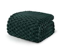 Exclusivo Mezcla Fleece Double Size Blanket for Bed, Extra Large Fuzzy Forest Green Bed Blankets, Soft Cozy Plush Sofa Throws for All Seasons, 150x200 CM