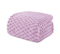 Exclusivo Mezcla Fleece Double Size Blanket for Bed, Extra Large Fuzzy Lilac Purple Bed Blankets, Soft Cozy Plush Sofa Throws for All Seasons, 150x200 CM
