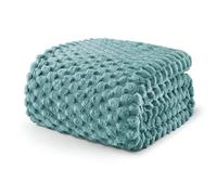 Exclusivo Mezcla King Size Soft Fleece Blanket, 230x265 CM Stylish Jacquard Velvet Blanket for Bed, Fuzzy Cozy Lightweight for All Season, Celadon