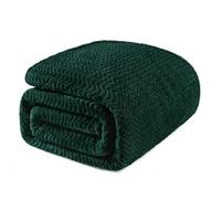 Exclusivo Mezcla Large Fleece Double Size Blanket for Bed, Forest Green