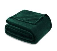 Exclusivo Mezcla Large Soft Fleece Twin Size Blanket for Bed, Forest Green | 230x168 CM, Double-Sided Brushed Flannel Bed Blanket, Lightweight Plush Cozy Bed Throw for Bedroom, Machine Washable