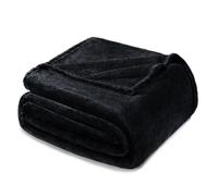 Exclusivo Mezcla Soft Fleece Queen Size Blanket for Bed, Black
