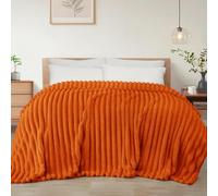 Exclusivo Mezcla Soft Striped Queen Size Fleece Blanket for Bed, Large