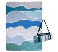 Exclusivo Mezcla Waterproof Picnic Blankets Outdoor Multipurpose Rugs for Camping, Travel, Park, Beach, Garden, 3-Layer 150x200 CM Large Sandproof Beach Blanket